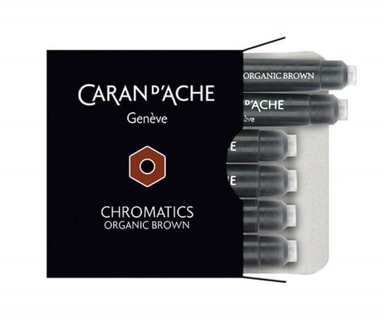 naboje caran d'ache chromatics organic brown, 6szt., brązowe CARAN D'ACHE