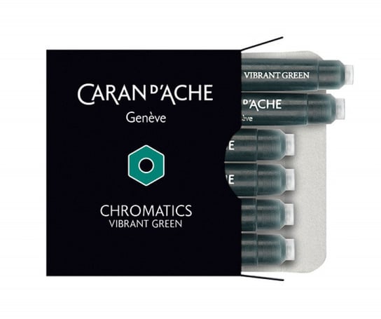 naboje caran d'ache chromatics vibrant green, 6szt., ciemonozielone CARAN D'ACHE
