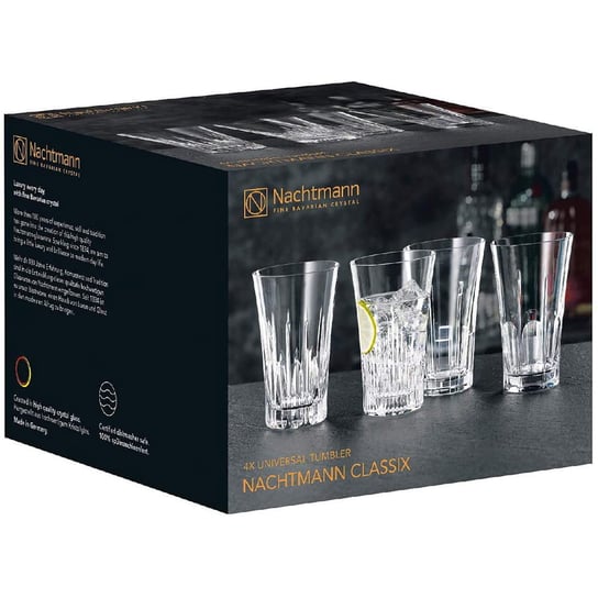 Nachtmann - Classix zestaw uniwersalnych szklanek do drinków, soków, wody 344 ml. 4 szt. Nachtmann