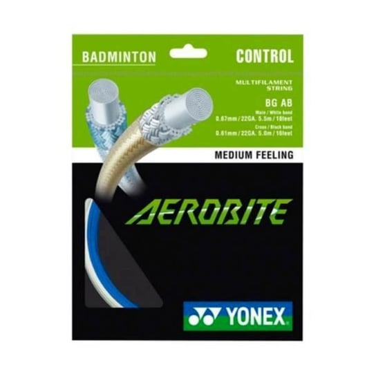 Naciąg Do Badmintona Hybrydowy Yonex Bg Aerobite Biało/Niebieski Yonex