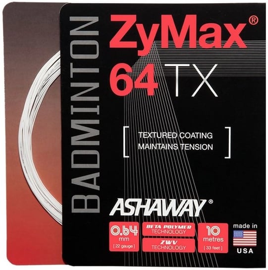 Naciąg do badmintona ZyMax 64 TX - set ASHAWAY żółty Ashaway