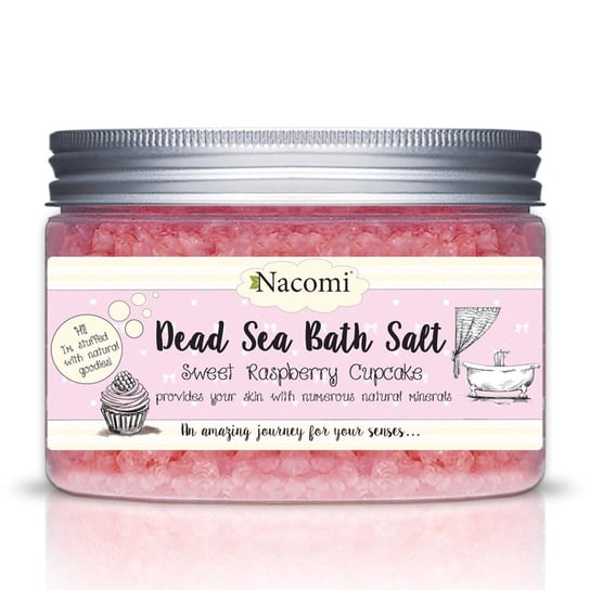 Nacomi, Dead Sea Salt, sól do kąpieli Malinowa Babeczka, 450 g Nacomi