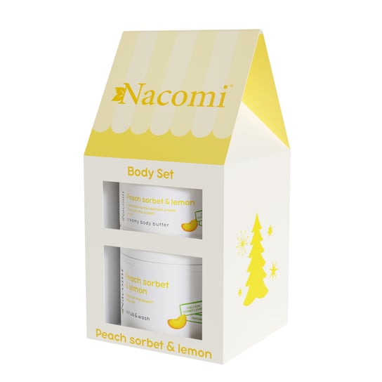 Nacomi, Lemon Sorbet & Peach Body set, zestaw prezentowy kosmetyków, 2 szt. Nacomi