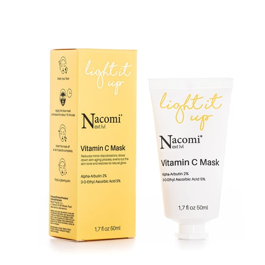 Nacomi, Next Level, Rozjaśniająca maska z witaminą C, 50 ml Nacomi