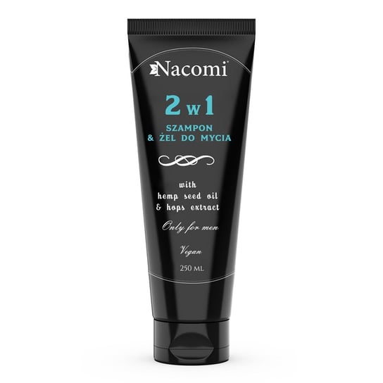 Nacomi, Only for Men szampon i żel do mycia dla mężczyzn 2w1 250ml Nacomi