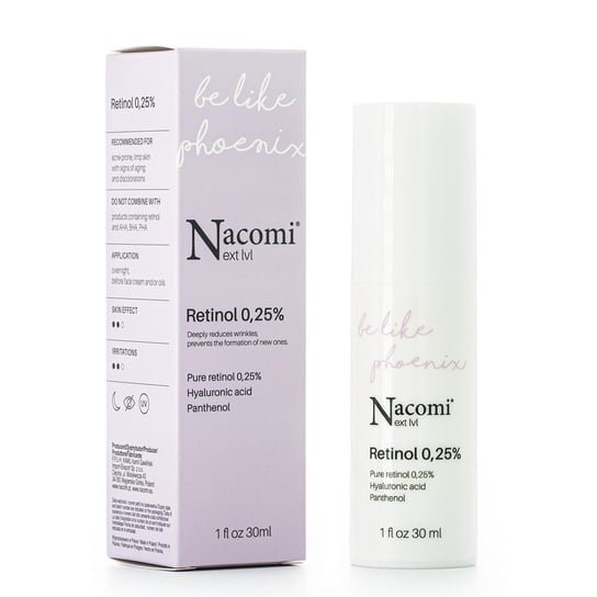 Nacomi, Serum na noc retinol 0,25%, 30 ml Nacomi