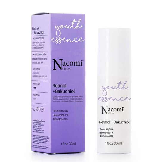 Nacomi, Serum przeciwstarzeniowe retinol 0,35% + bakuchiol 1%, 30 ml Nacomi