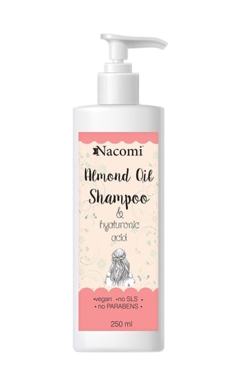Nacomi, szampon do włosów z olejem ze słodkich migdałów, 250 ml Nacomi