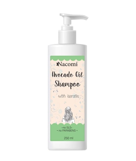 Nacomi, szampon intensywnie odżywiający i regenerujący Keratyna i Olej Avocado, 250 ml Nacomi
