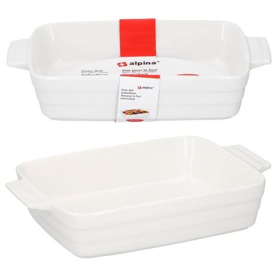 Naczynie żaroodporne ceramiczne białe 30x18,5x6 cm EH Excellent Houseware