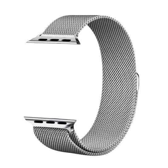 Nadgarstek Apple Watch 42 / 44 / 45 mm Magnetyczna metalowa siatka Swissten Silver SWISSTEN