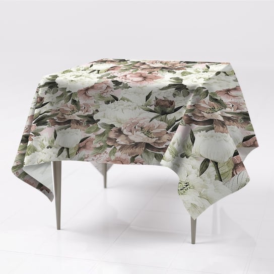 Nadruk gładkie obrusy na stół Vintage bukiet róż, Fabricsy, 150x150 cm Fabricsy