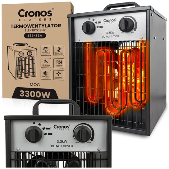Nagrzewnica elektryczna FARELKA termowentylator Cronos TSE-33A 3300W BRAND Inna marka