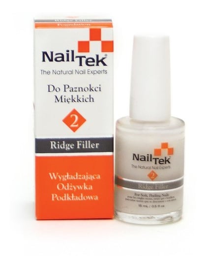 Nail Tek, Ridge Filler Foundation II, odżywka podkładowa wygładzająca do paznokci miękkich, 15 ml Nail Tek