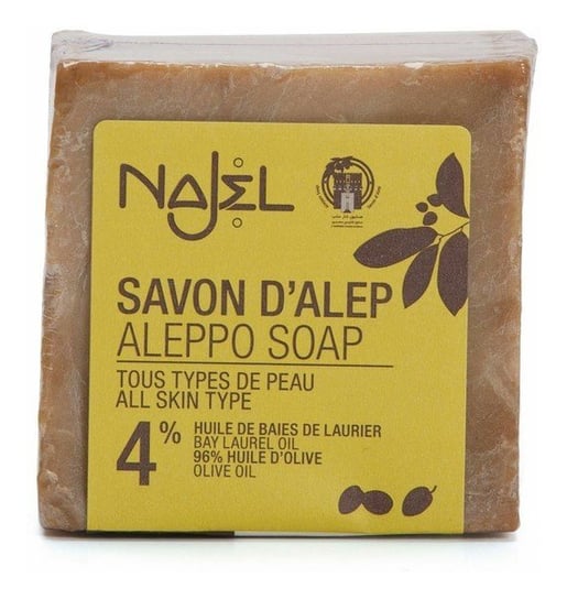 Najel, BIO, mydło Aleppo z olejem laurowym 4%, 155 g Najel