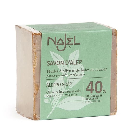 Najel, mydło aleppo z olejem laurowym 40%, 185 g Najel