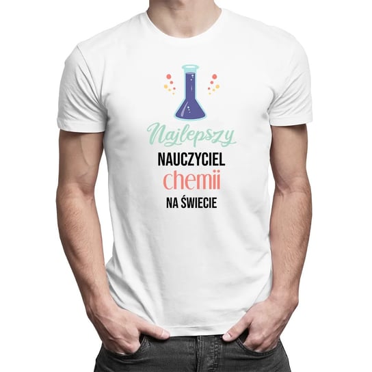 Najlepszy nauczyciel chemii na świecie - męska koszulka na prezent dla nauczyciela Koszulkowy