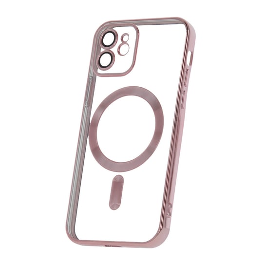 Nakładka Color Chrome Mag do iPhone 12 6,1" różowo-złota Inna marka