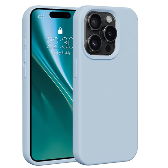 Nakładka Etteri Silicone Case do iPhone 15 Pro 6,1" jasnoniebieska Etteri