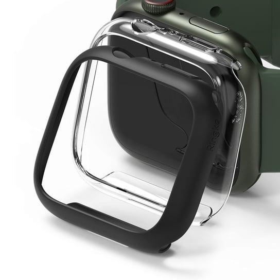 Nakładka Ringke Slim 2x do Apple Watch 7 (45 mm) Clear & Matte Black Ringke