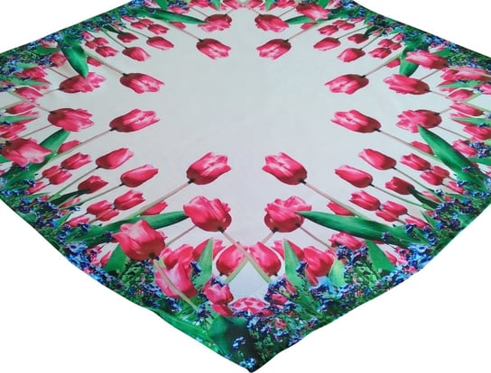 Nakładka z nadrukiem, 85x85, różowa w kwiaty, OHA-003-A Dekorart