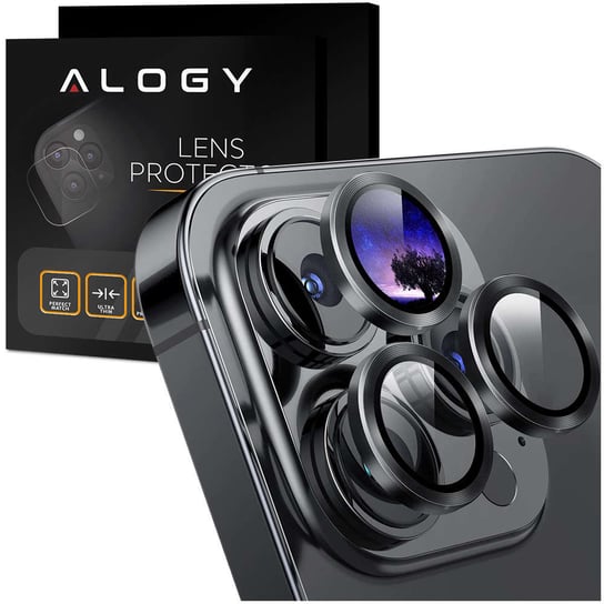 Nakładki ochronne Alogy Metal Lens szkło na obiektyw do Apple iPhone 13 Pro/ 13 Pro Max Black Alogy