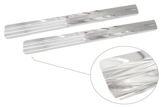 Nakładki progowe uniwersalne 2 Lines 55 x 4 cm (2 szt w) 2/28065 aluminium lustro srebrny Avisa