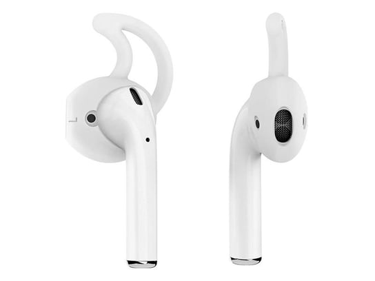 Nakładki silikonowe Earhooks do Apple AirPods białe 4kom.pl