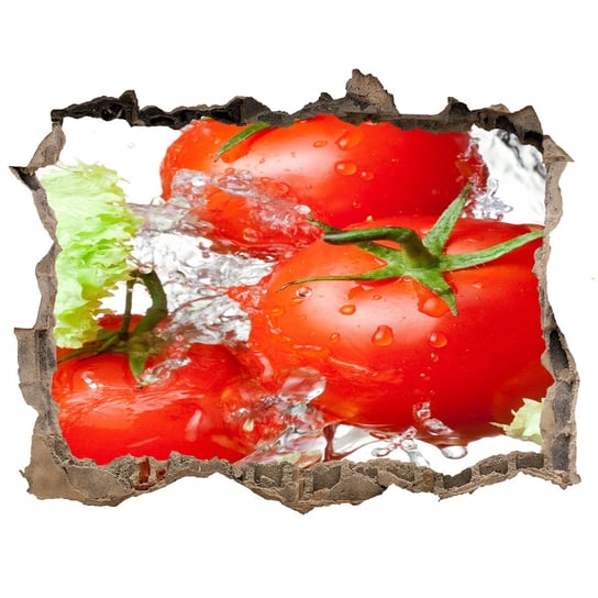 Naklejka 3D dziura Pomidory i sałata 120x81, Tulup Tulup