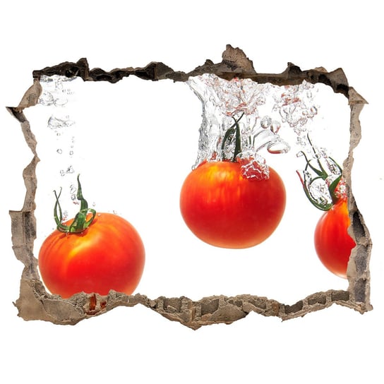 Naklejka 3D dziura Pomidory pod wodą 120x81, Tulup Tulup