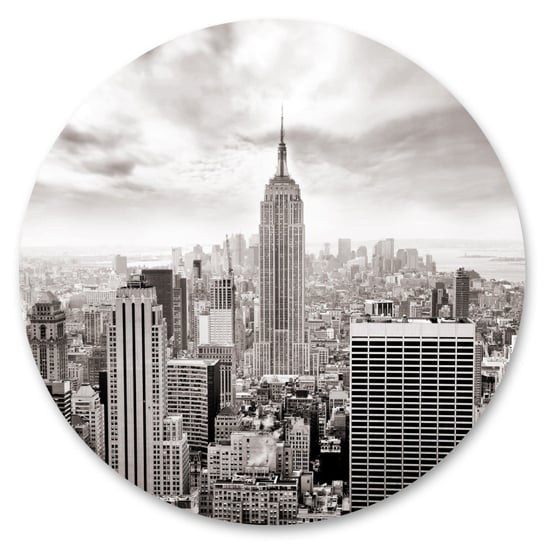 Naklejka Architektura Nowego Jorku Koło Wieżowce Miasto 100Cm X 100Cm Muralo