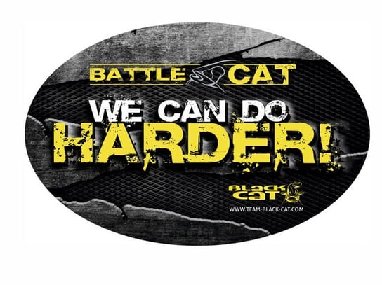 Naklejka Black Cat 'We can do harder!" - 12x8cm Black Cat