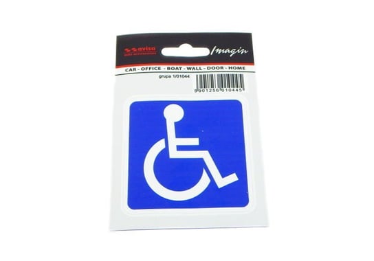 Naklejka człowiek niepełnosprawny inwalida 7,2 cm Inna marka