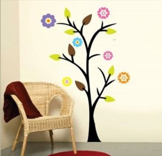 Naklejka dekoracyjna na ścianę, Wiosenne drzewo, 100x180 cm KEMIŚ