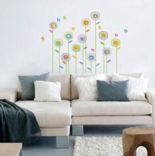 Naklejka dekoracyjna na ścianę, Wiosenne kwiaty, 130x110 cm KEMIŚ