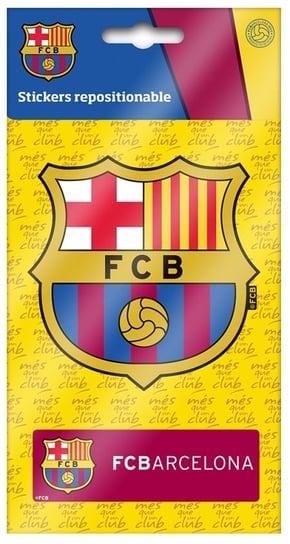 Naklejka do wielokrotnego użytku FC Barcelona, granatowo-czerwona, 11x19 cm Imagicom