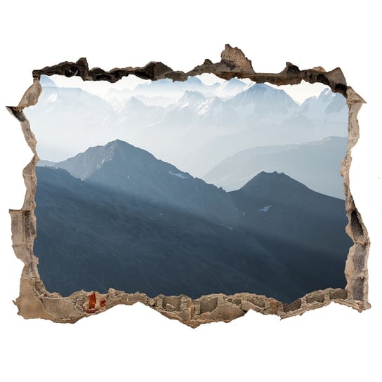 Naklejka dziura 3D widok Górskie szczyty 120x81, Tulup Tulup