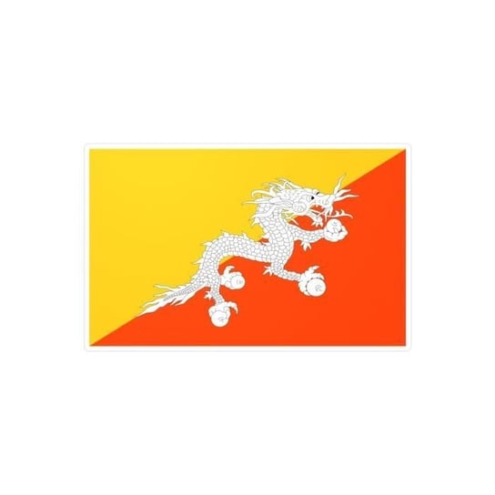 Naklejka Flaga Bhutanu 3,0x4,5cm w zestawie 1000 sztuk Inny producent (majster PL)