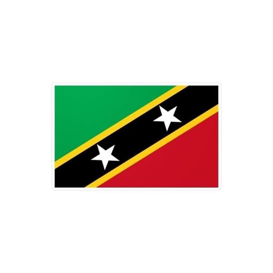 Naklejka Flaga Saint Kitts i Nevis 3,0x4,5cm w 1000 sztuk Inny producent (majster PL)