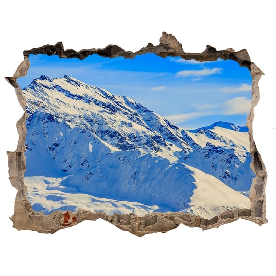 Naklejka fototapeta 3D na ścianę Alpy zimą 120x81, Tulup Tulup