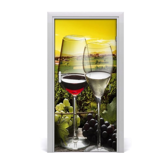 Naklejka fototapeta na drzwi Wino i winogrona, Tulup Tulup