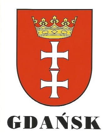 Naklejka herb Gdańska 12 x 15 cm (duża) Czec