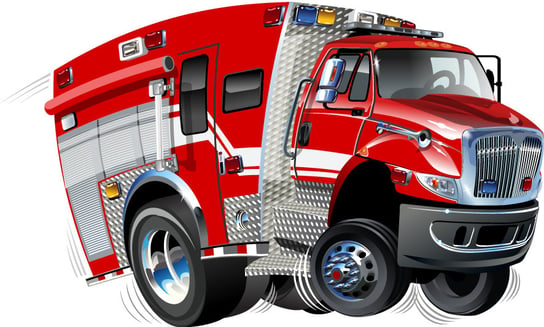 Naklejka mat Straż wóz strażacki Pojazdy 64, 120x72 cm Naklejkolandia