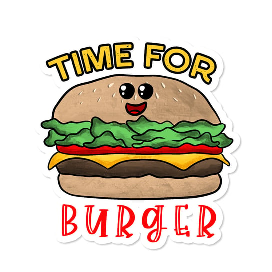 Naklejka na butelkę telefon Time For Burger / Papierove Love Inna marka