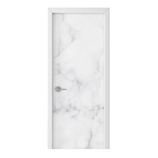 Naklejka na drzwi HOMEPRINT Biały marmur 95x205 cm HOMEPRINT