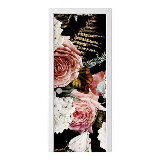 Naklejka na drzwi HOMEPRINT Bukiet kolorowych róż 95x205 cm HOMEPRINT