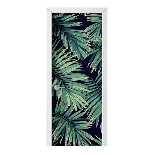 Naklejka na drzwi HOMEPRINT Ciemny tropikalny las 85x205 cm HOMEPRINT