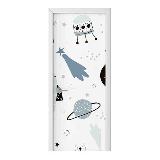 Naklejka na drzwi HOMEPRINT Dziecięcy motyw kosmosu 85x205 cm HOMEPRINT