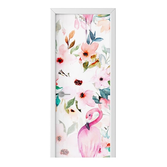 Naklejka na drzwi HOMEPRINT Flaming wśród kwiatów 75x205 cm HOMEPRINT