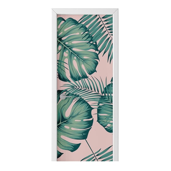 Naklejka na drzwi HOMEPRINT Liście monstera i palmy 75x205 cm HOMEPRINT